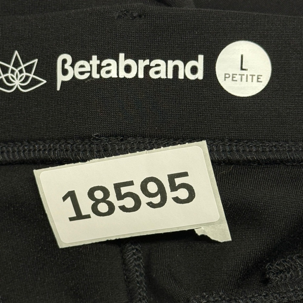 Betabrand‎ Dress Pants Womens Large Petite 33x31 Black Pull On Stretch Flex 5% - Picture 6 of 6